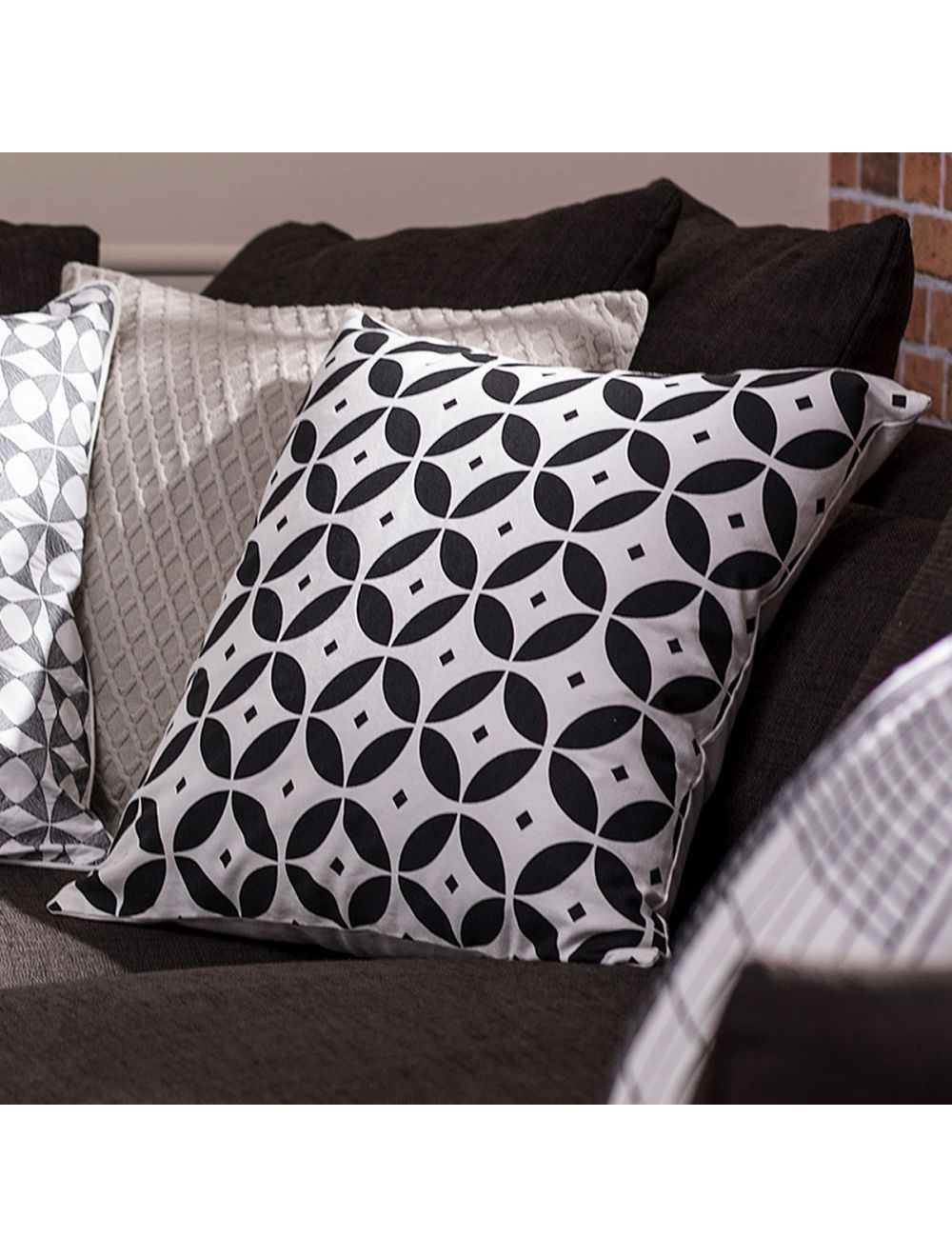 Lattice Printed Cushion